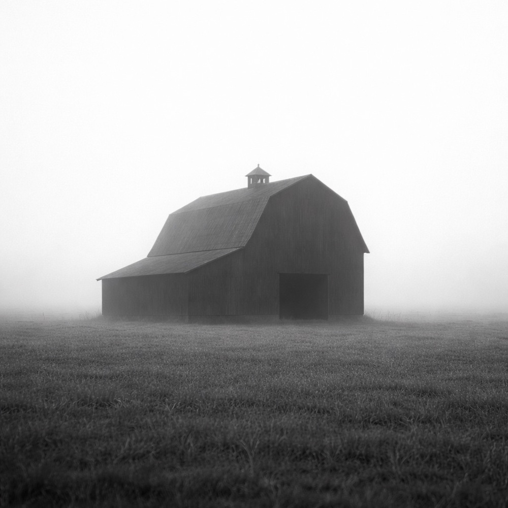 Minimalist Rustic Black Barn Art Photo Print Glossy 8x10